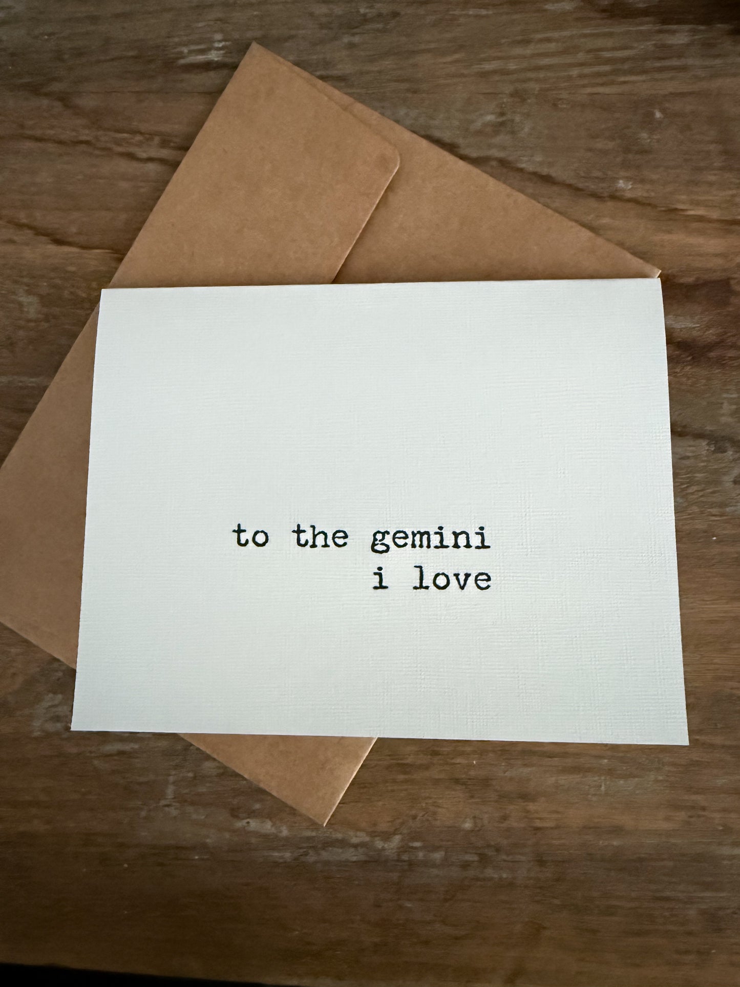 To The Gemini That I Love