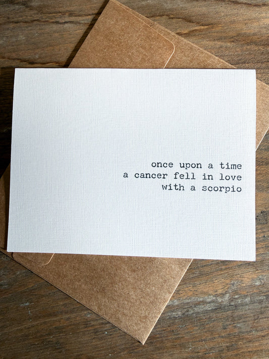 Cancer fell in love with a Scorpio