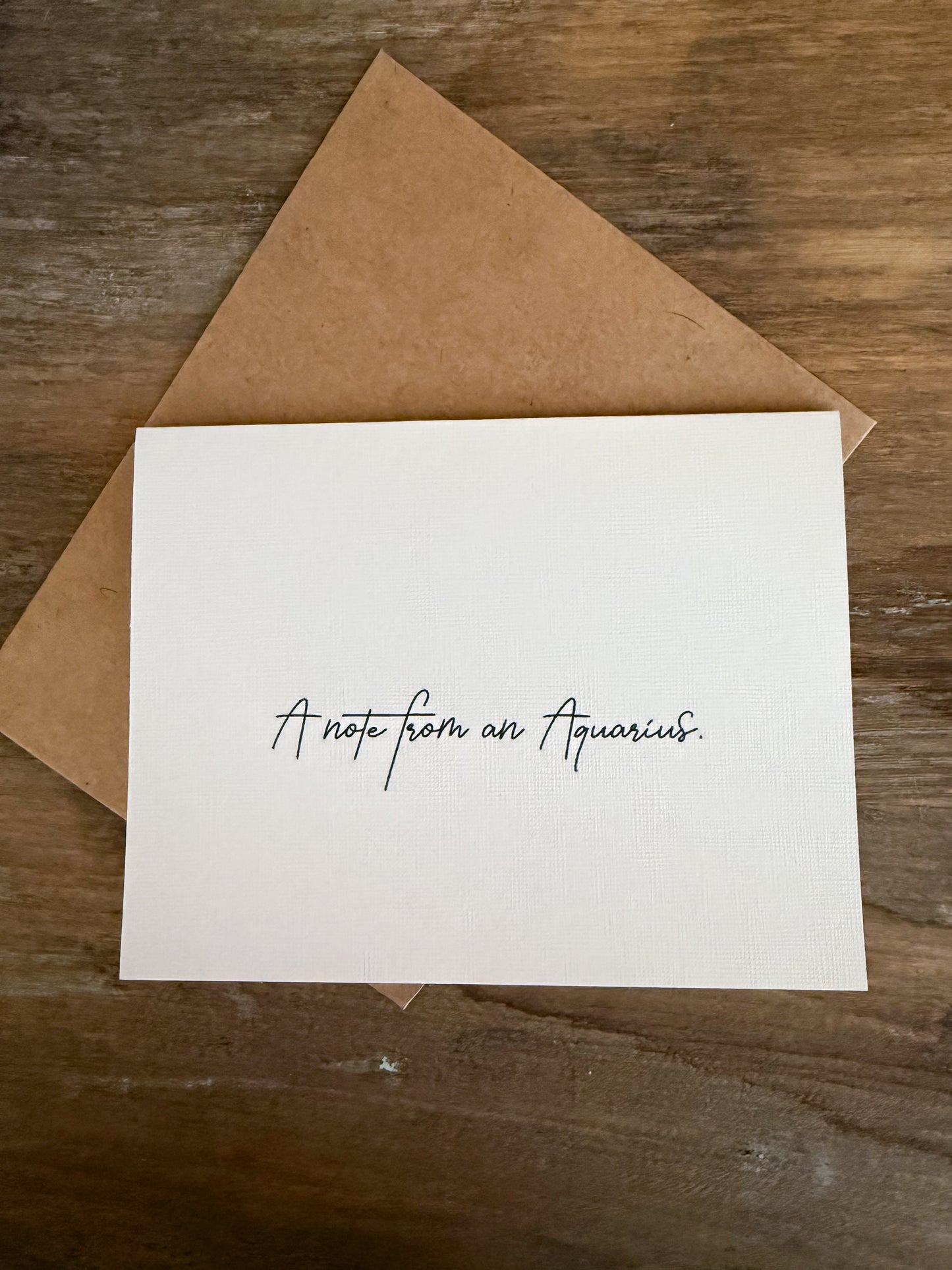 A Note From An Aquarius Greeting Card (Cali)