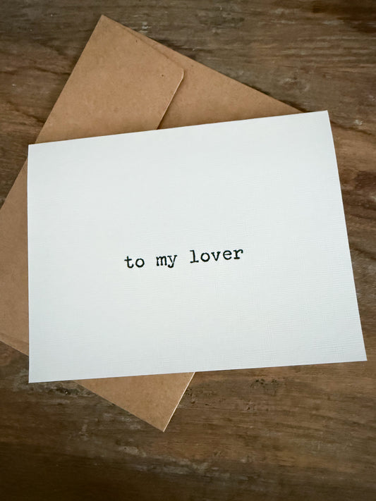 To My Lover