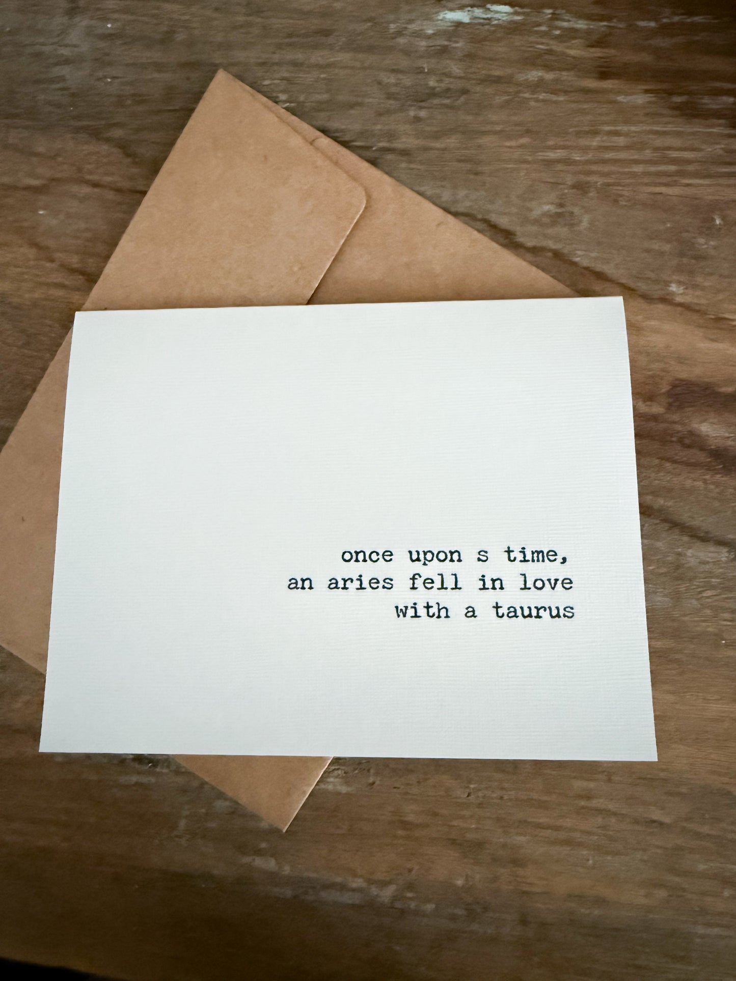 Aries fell in love with a Taurus