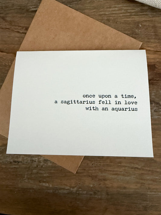 Sagittarius fell in love with an Aquarius