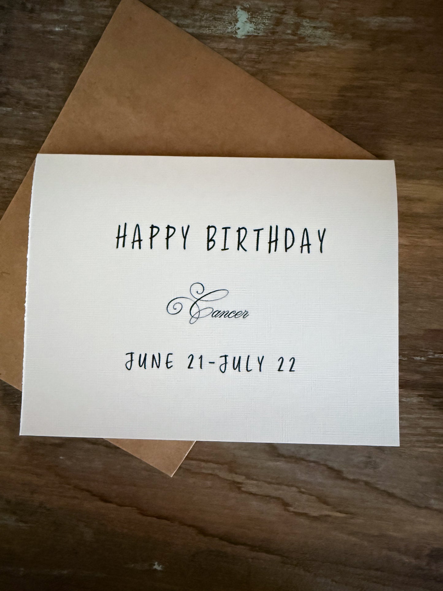 Happy Birthday Cancer Greeting Card