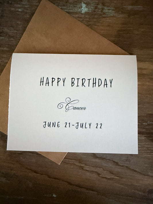 Happy Birthday Cancer Greeting Card