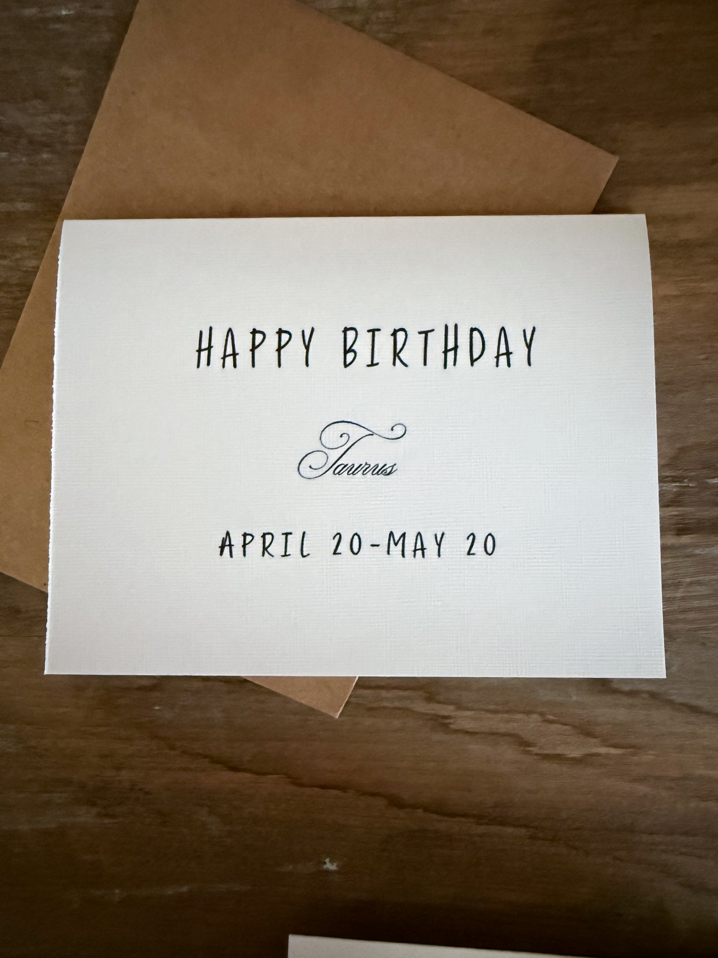 Happy Birthday Taurus Greeting Card