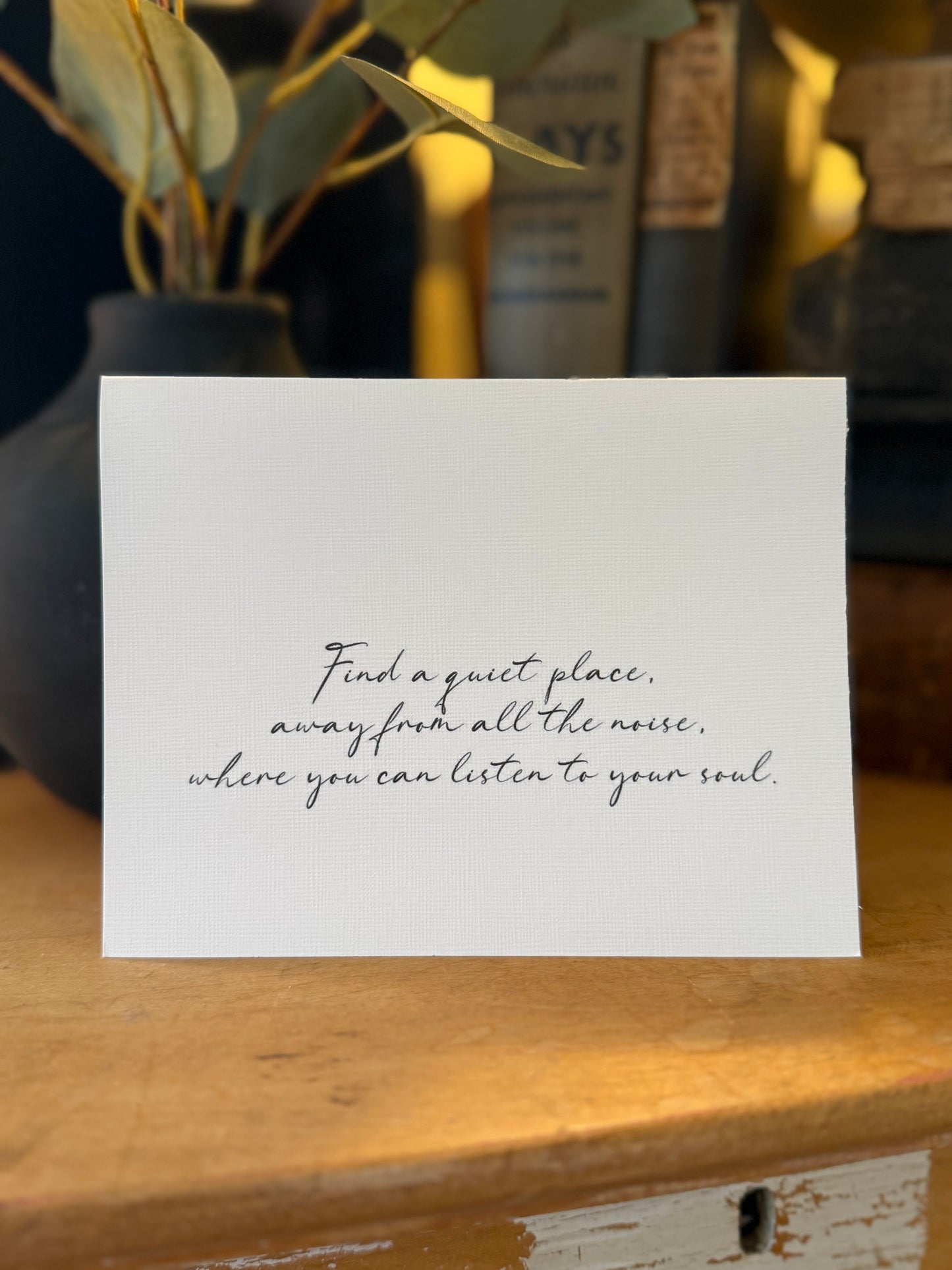 Find A Quiet Place Away From All The Noise Greeting Card