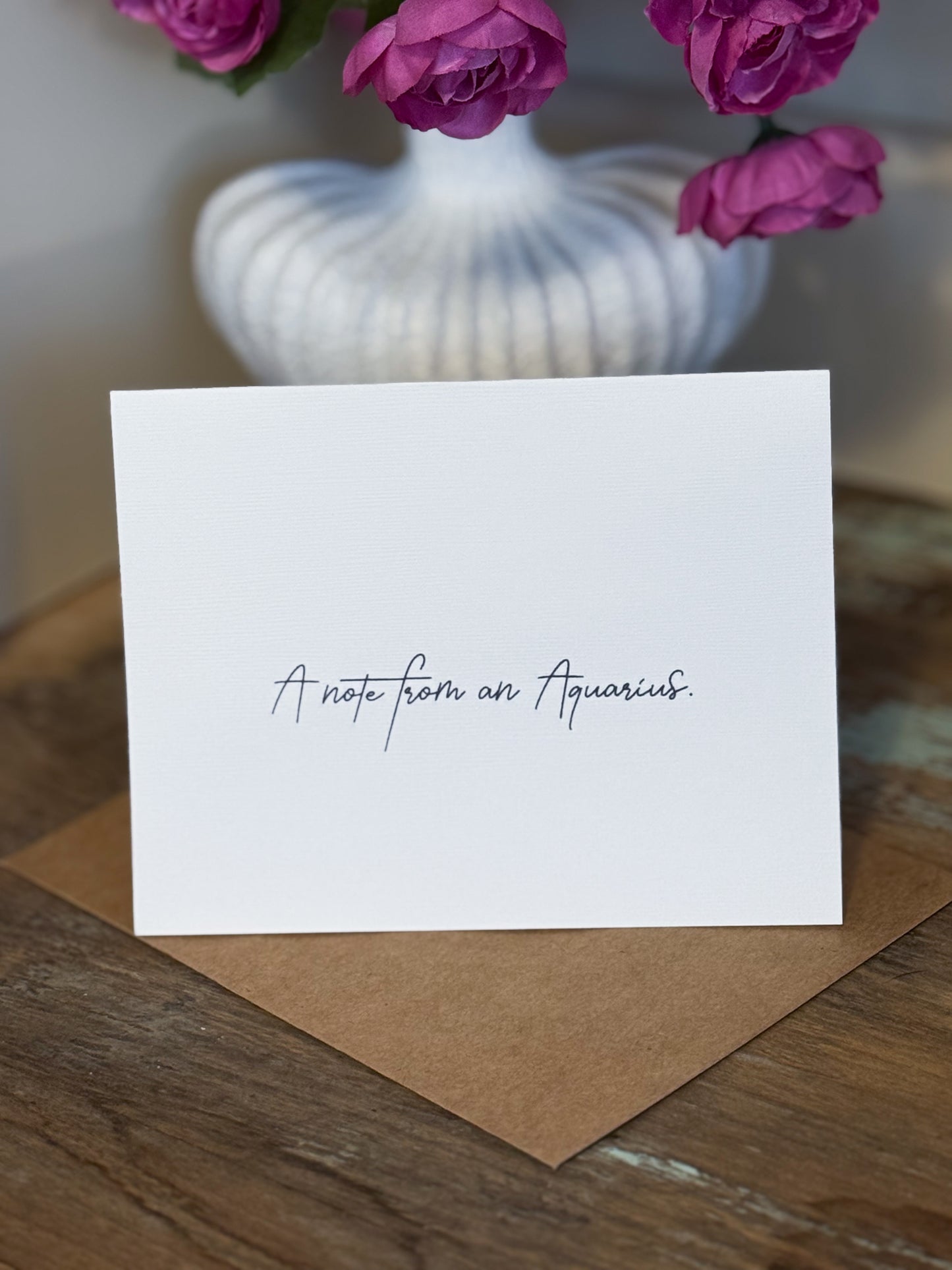 A Note From An Aquarius Greeting Card (Cali)