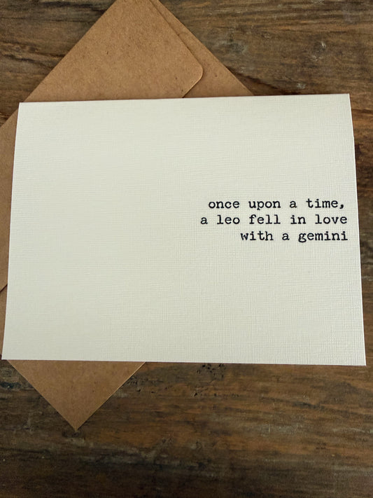 Leo fell in love with a Gemini