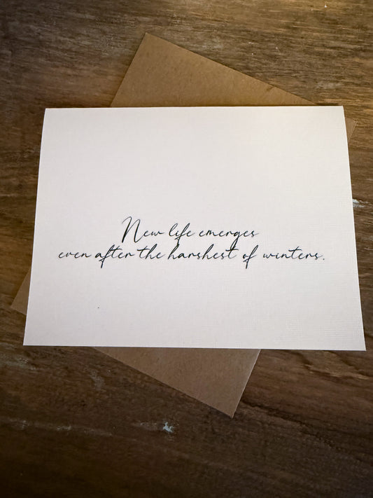 New Life Emerges Even After The Harshest Winters Greeting Card
