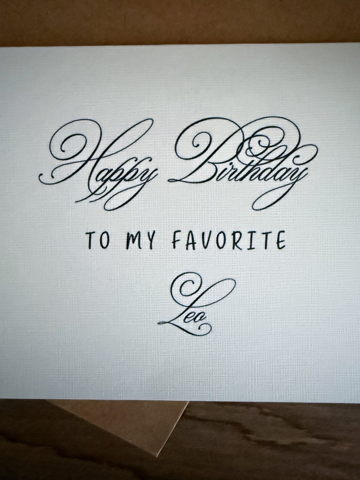 Leo Birthday Card Greeting Card (scroll)