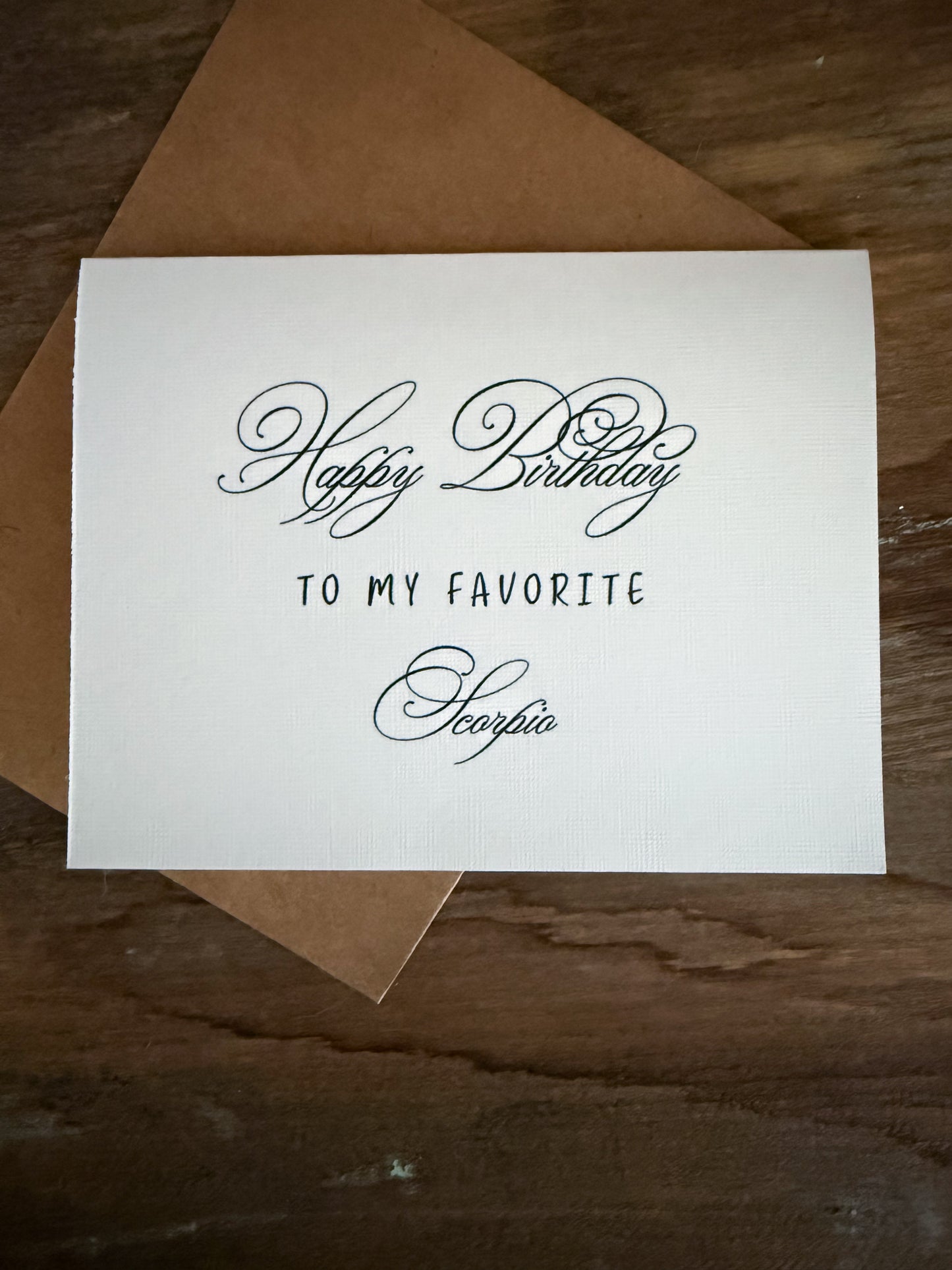 Sagittarius Birthday Card Greeting Card (scroll)