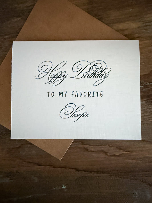 Sagittarius Birthday Card Greeting Card (scroll)