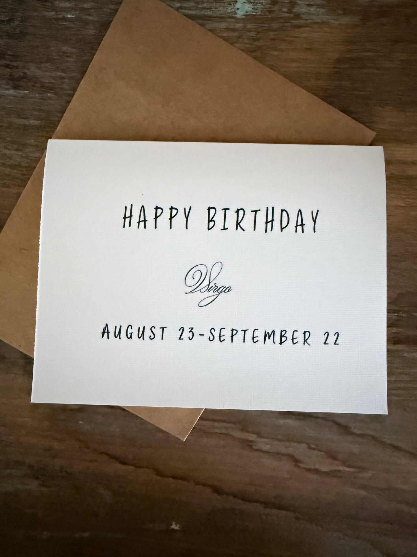 Happy Birthday Virgo Greeting Card