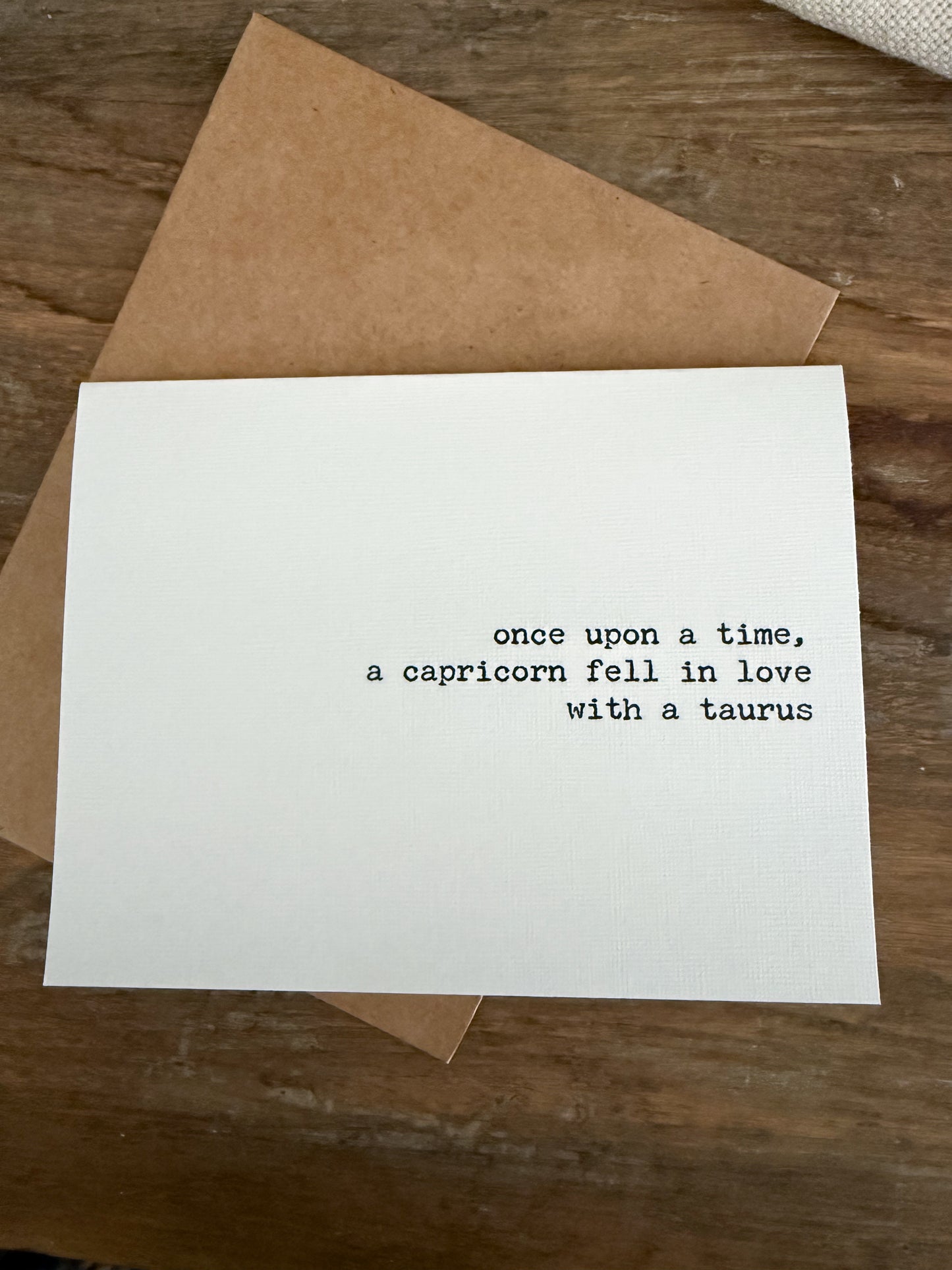 Capricorn fell in love with a Taurus