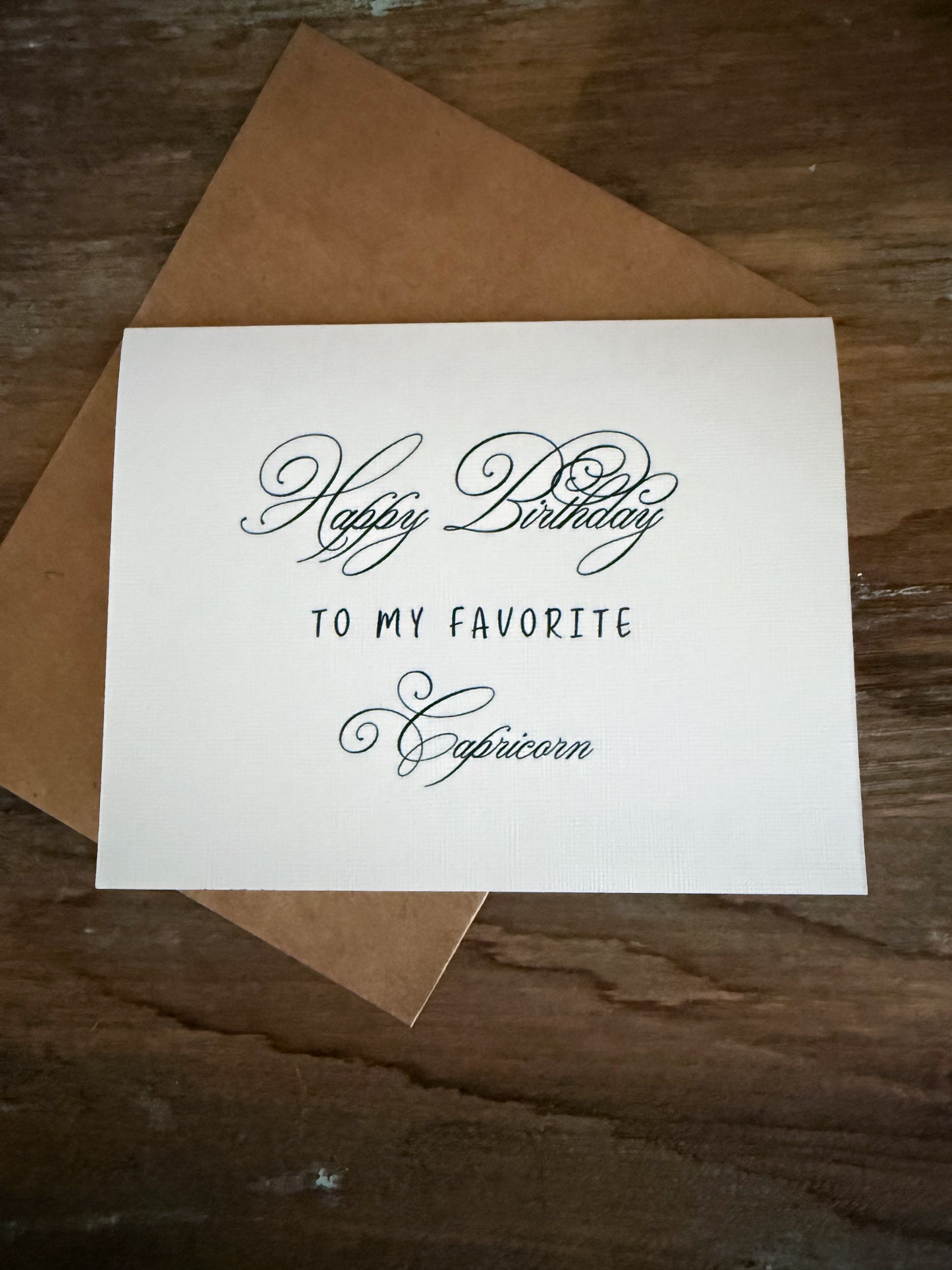 Capricorn Birthday Card Greeting Card (scroll)