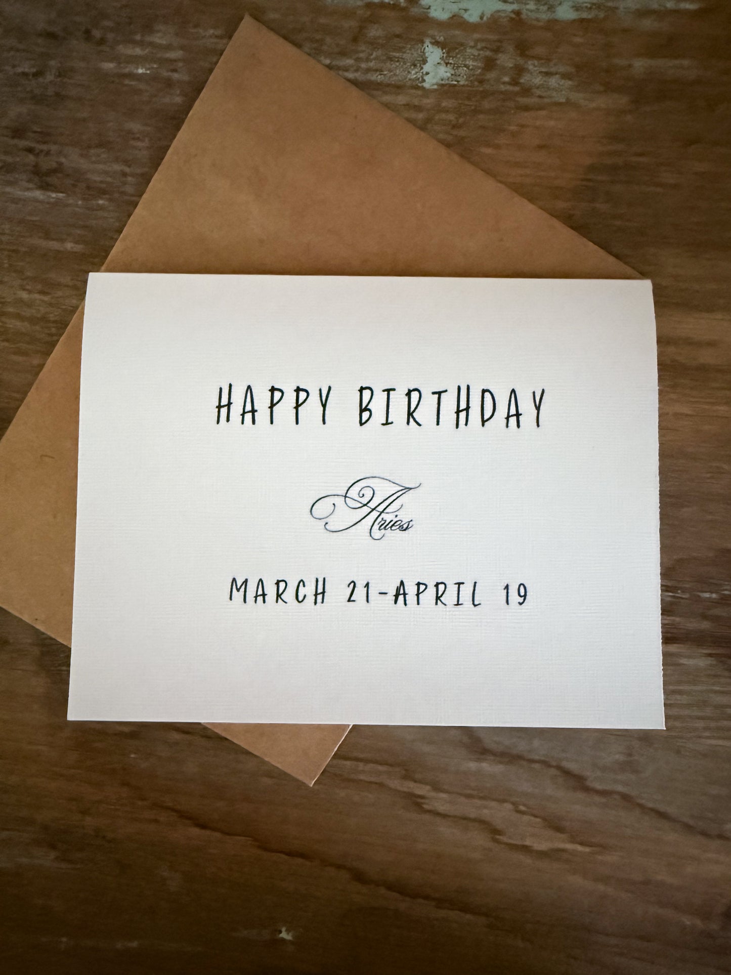 Happy Birthday Aries Greeting Card