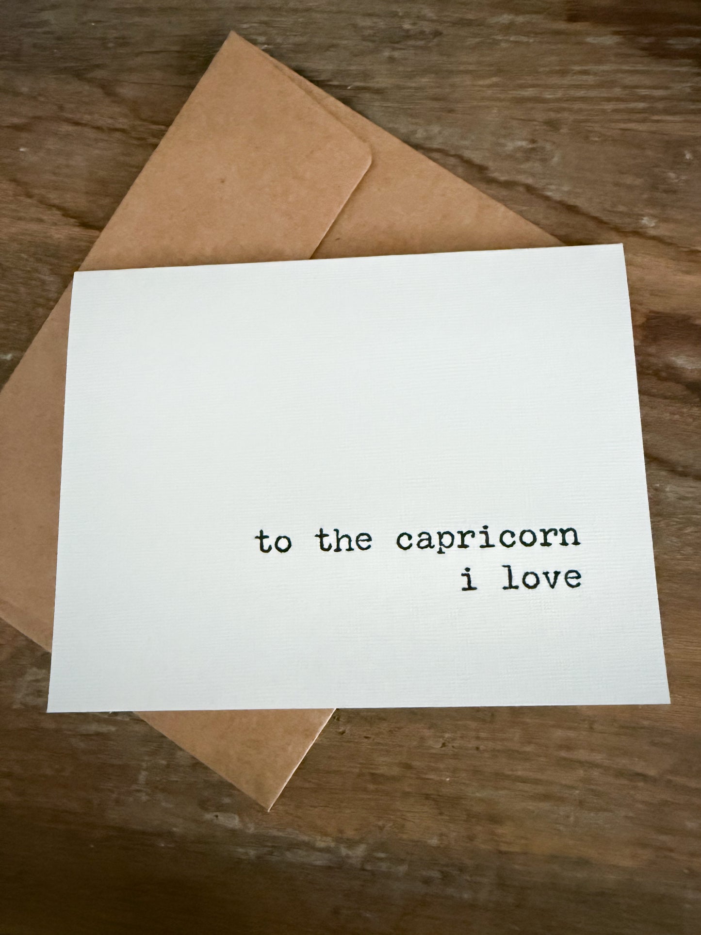 To The Capricorn I Love