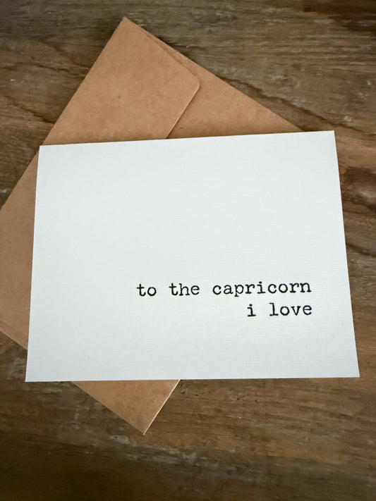 To The Capricorn I Love