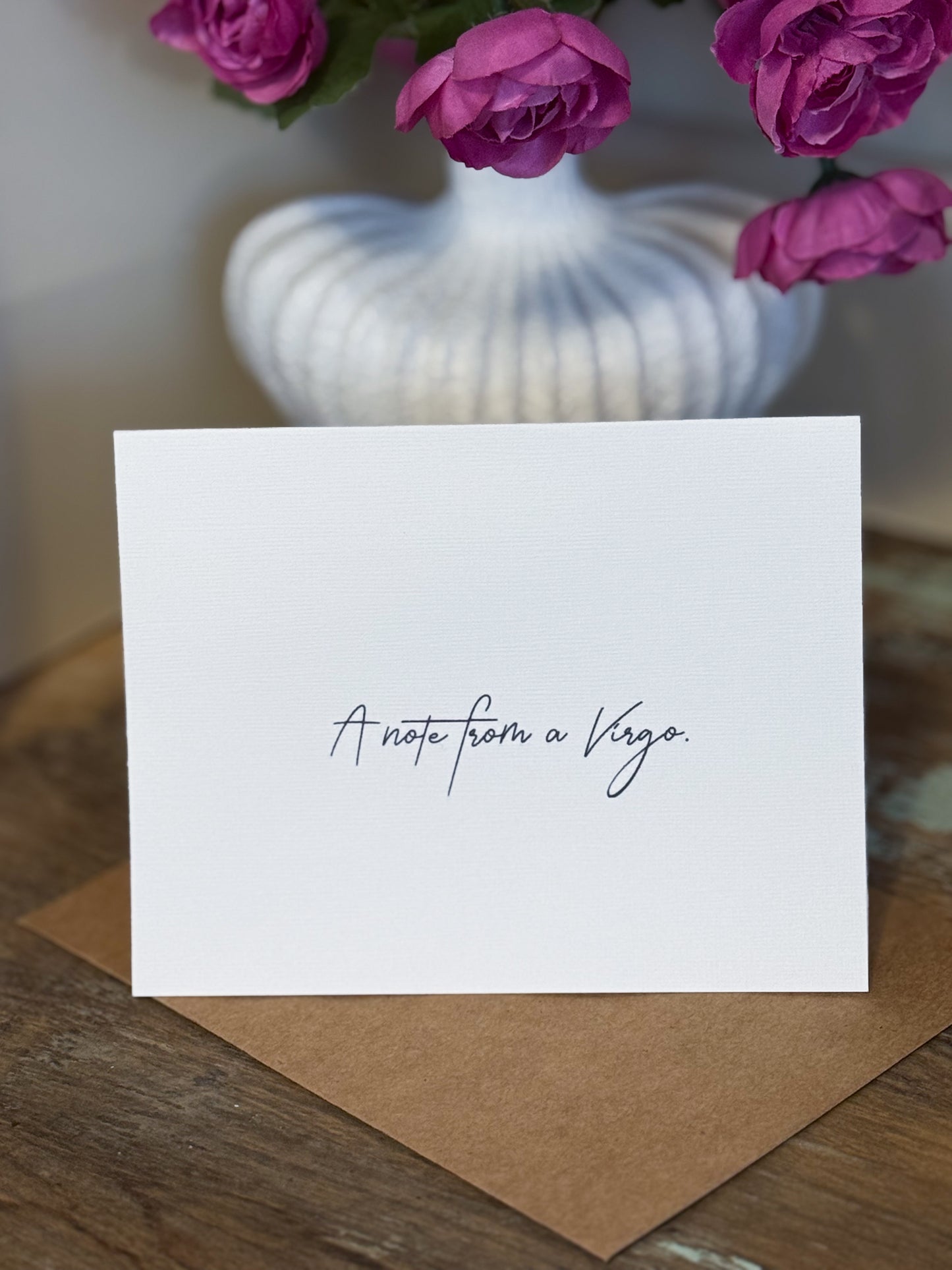 A Note From A Virgo Greeting Card (Cali)