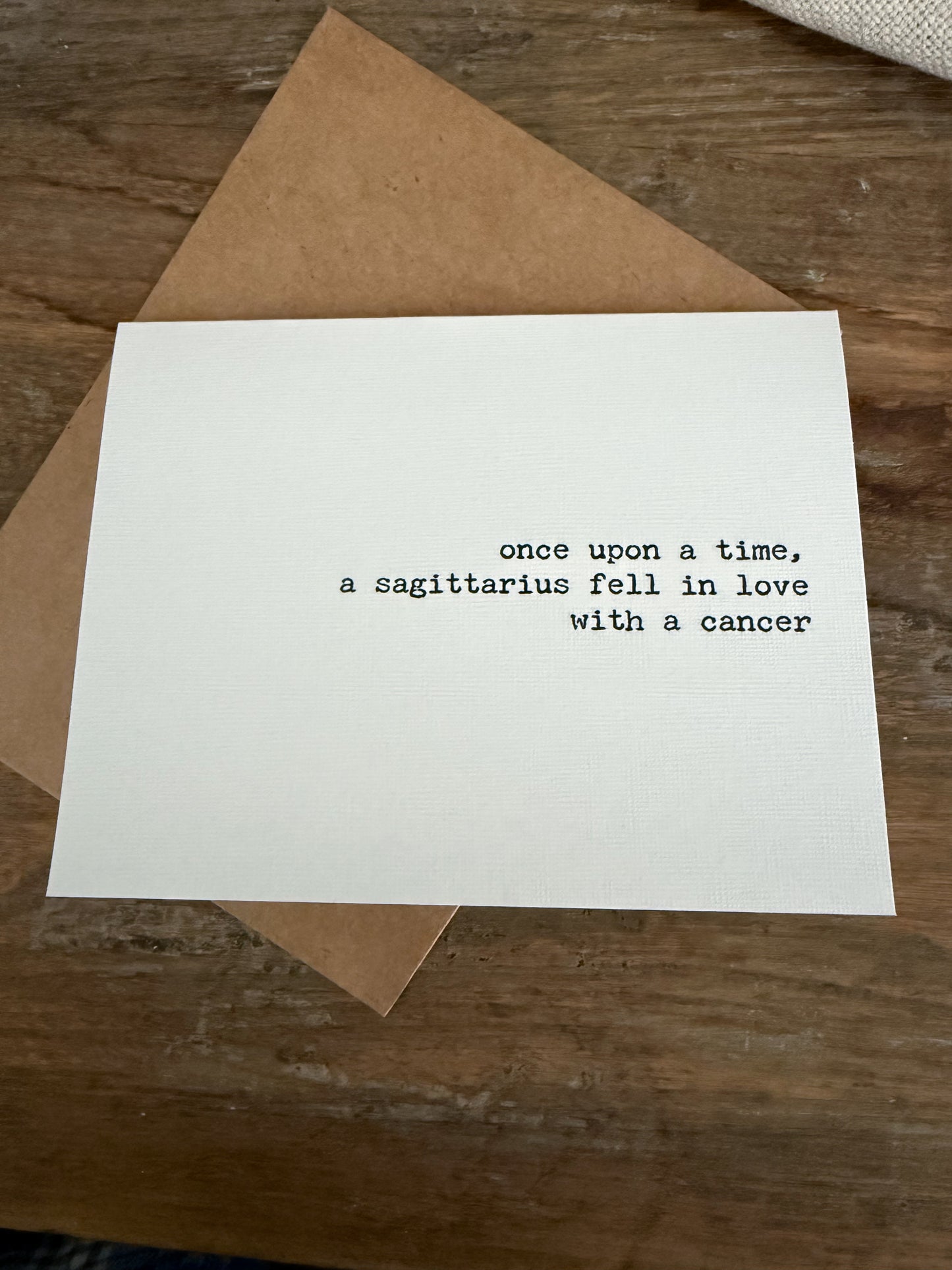 Sagittarius fell in love with a Cancer