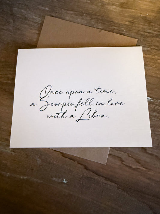Scorpio Loves Libra (Cursive)