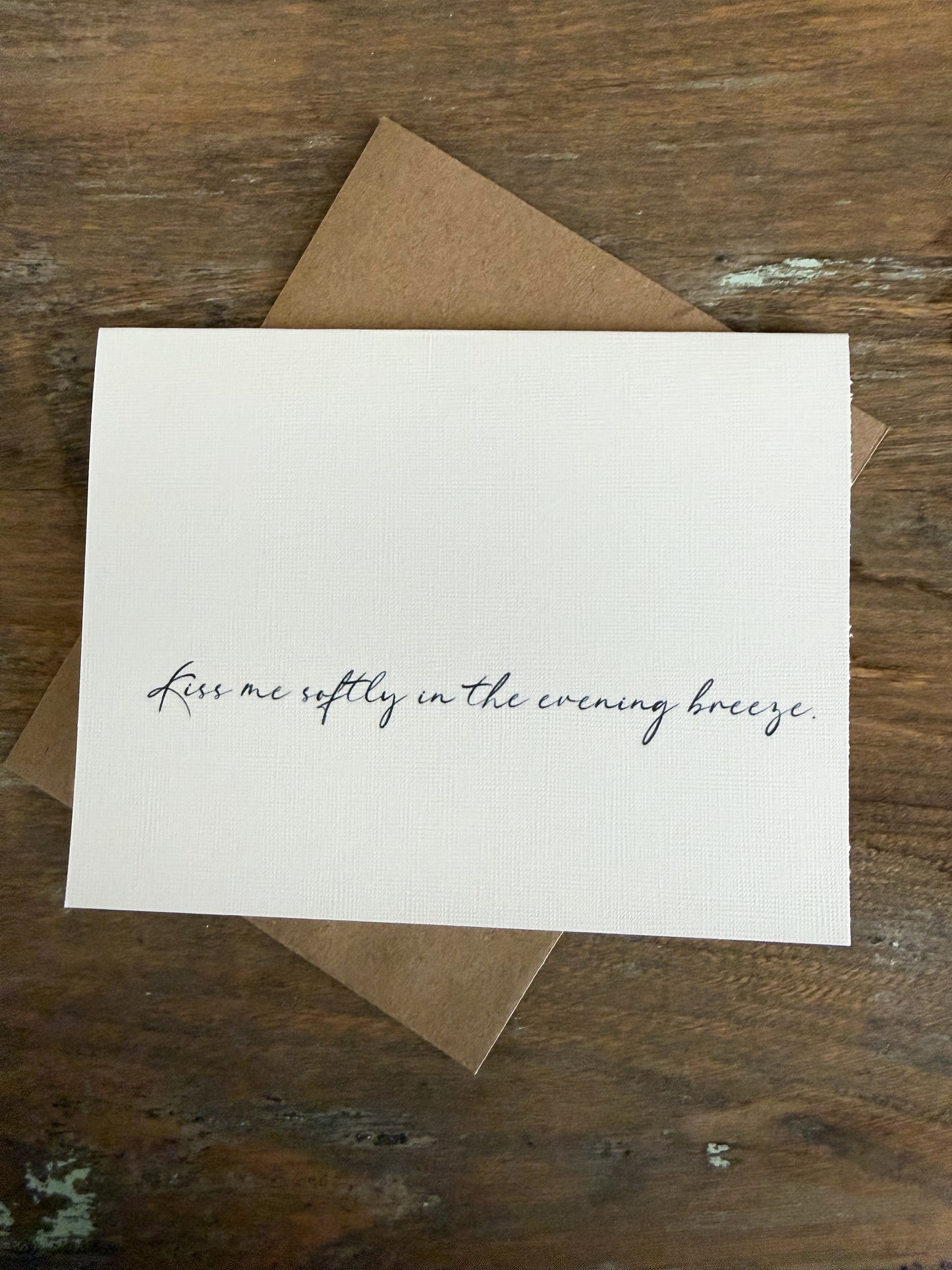 Kiss Me Softly In The Evening Breeze Greeting Card
