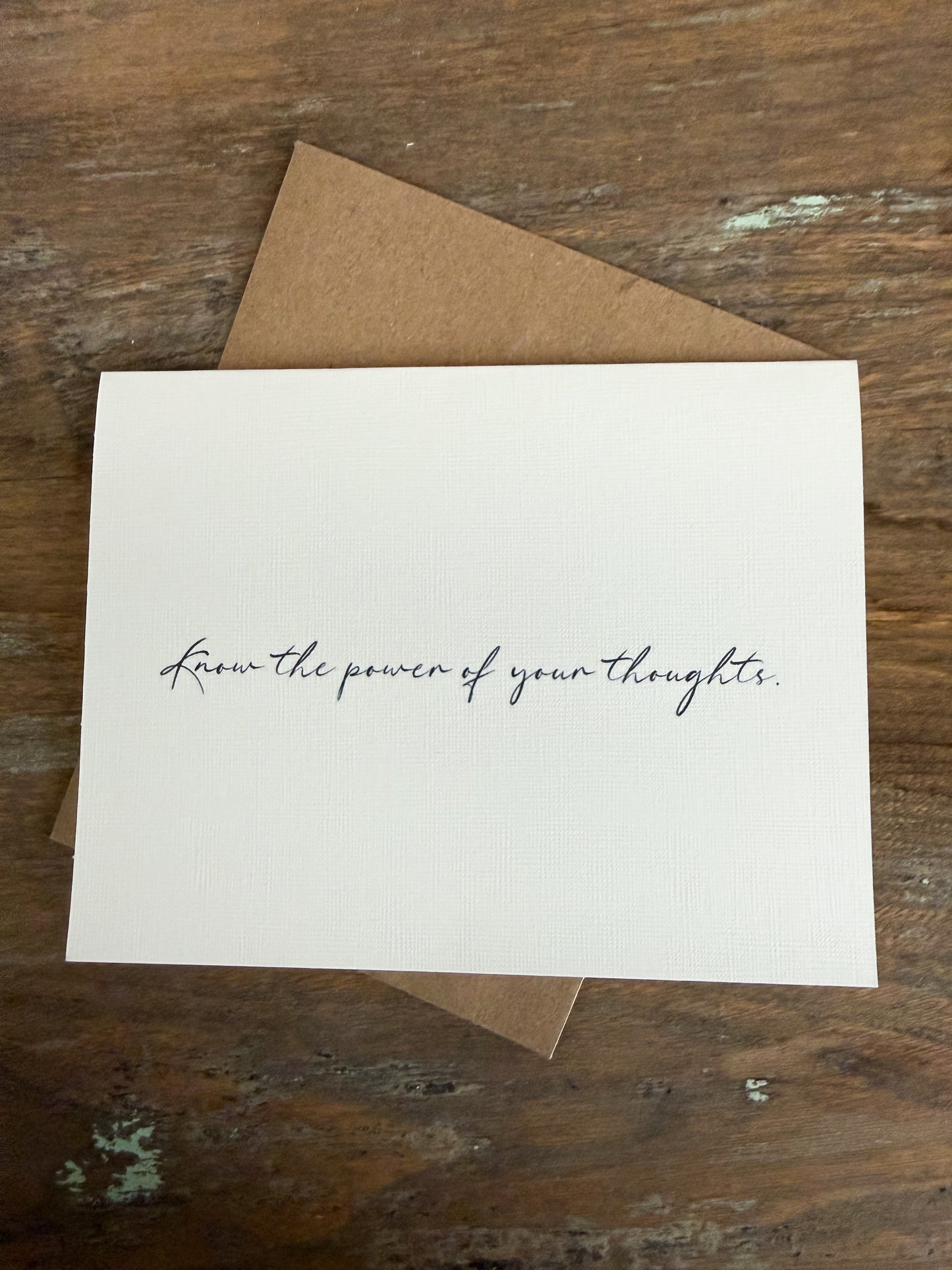 Know The Power Of Your Thoughts Greeting Card