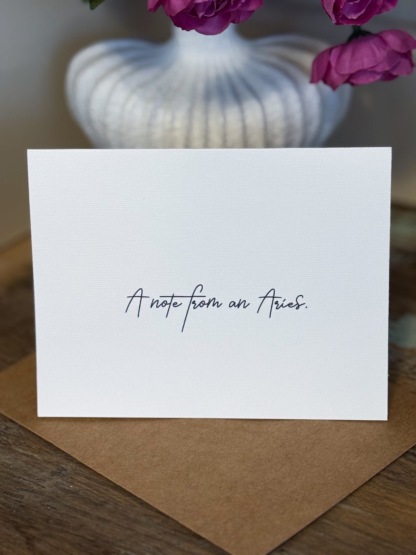 A Note From An Aries Greeting Card (Cali)